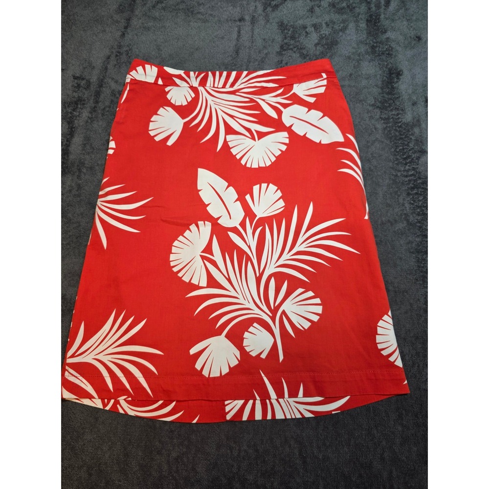 Boden skirt womens 4L Orange Tropical knee length vacation summer beach